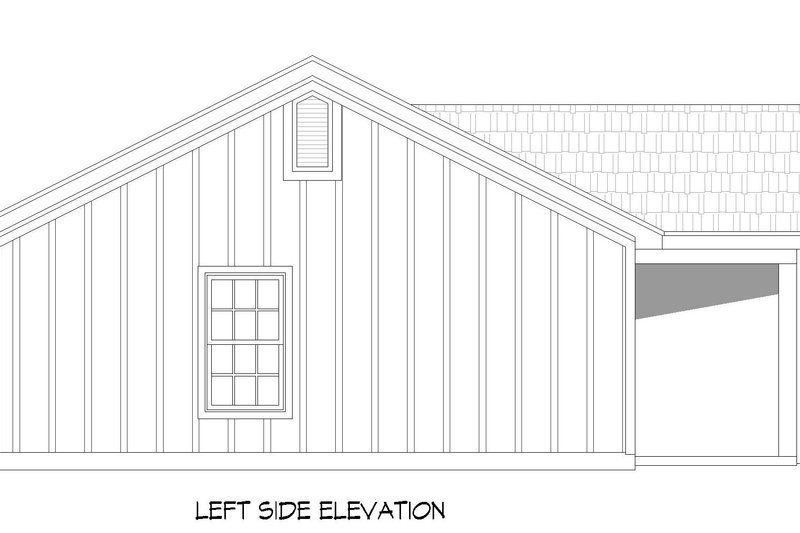 Dream House Plan - Exterior - Other Elevation for Ranch House Plan #932-570 - 3 bed, 2 bath