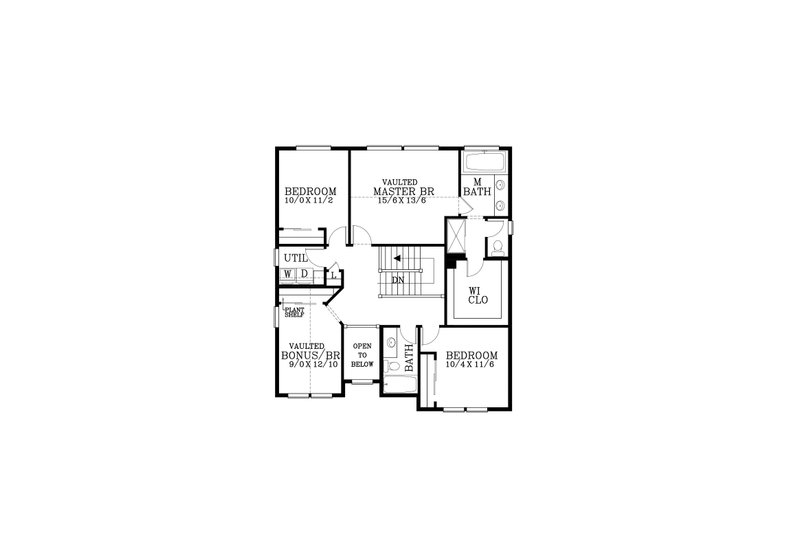 Architectural House Design - Floor Plan - Upper Floor for Craftsman House Plan #53-663 - 4 bed, 2.5 bath