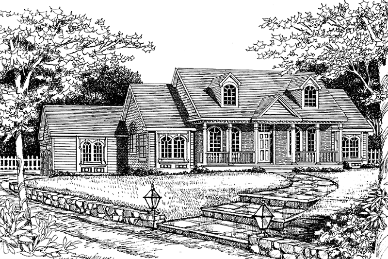 Home Plan - Exterior - Front Elevation 3 for Country House Plan #314-230 - 3 bed, 2.5 bath