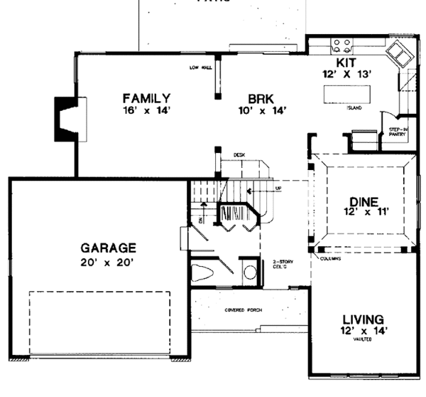 House Plan Design - Country Floor Plan - Main Floor Plan #300-134
