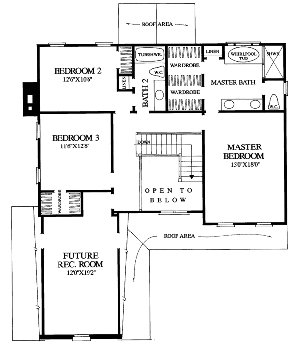 House Plan Design - Country Floor Plan - Upper Floor Plan #137-302
