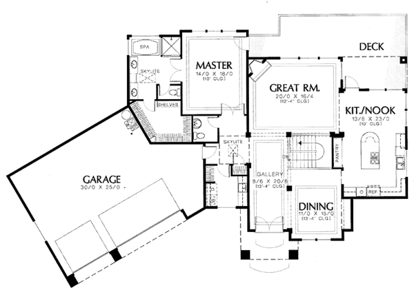 House Plan Design - Mediterranean Floor Plan - Main Floor Plan #48-779