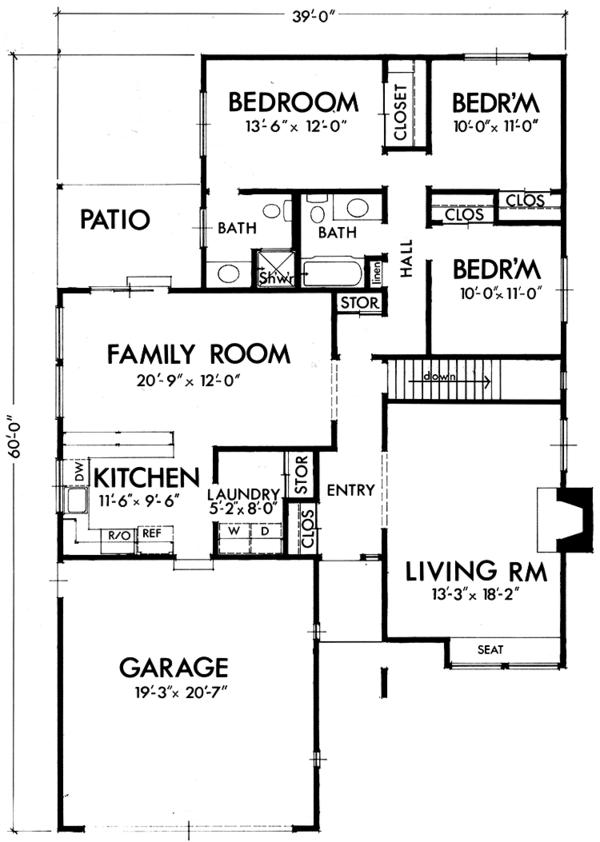 Dream House Plan - Contemporary Floor Plan - Main Floor Plan #320-1300