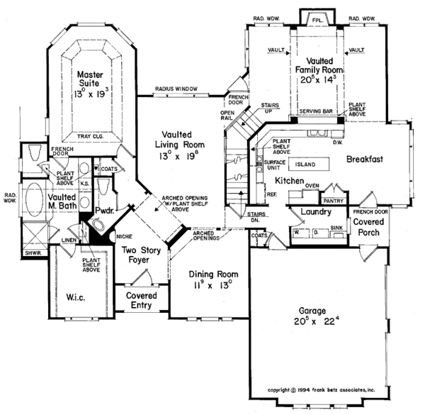 Architectural House Design - Mediterranean Floor Plan - Main Floor Plan #927-59