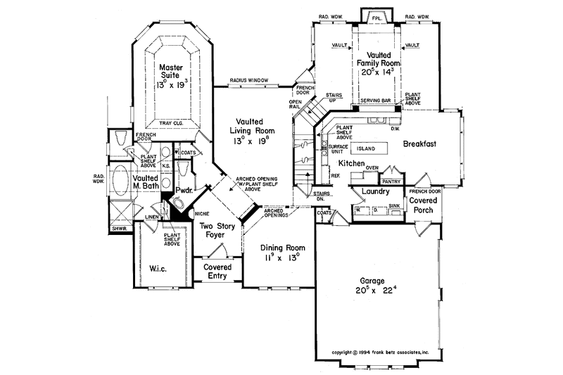 Home Plan - Floor Plan - Main Floor for Mediterranean House Plan #927-59 - 4 bed, 3.5 bath