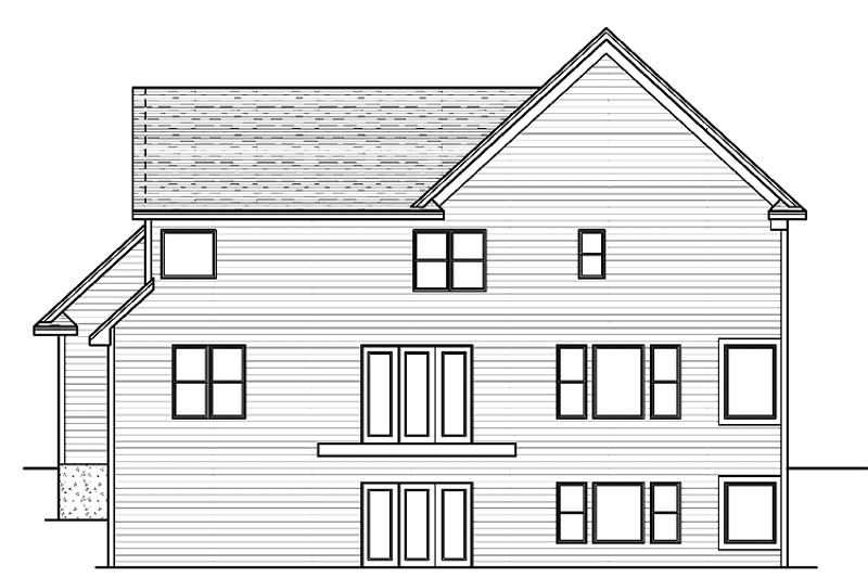 Home Plan - Exterior - Rear Elevation for Traditional House Plan #51-667 - 4 bed, 2.5 bath
