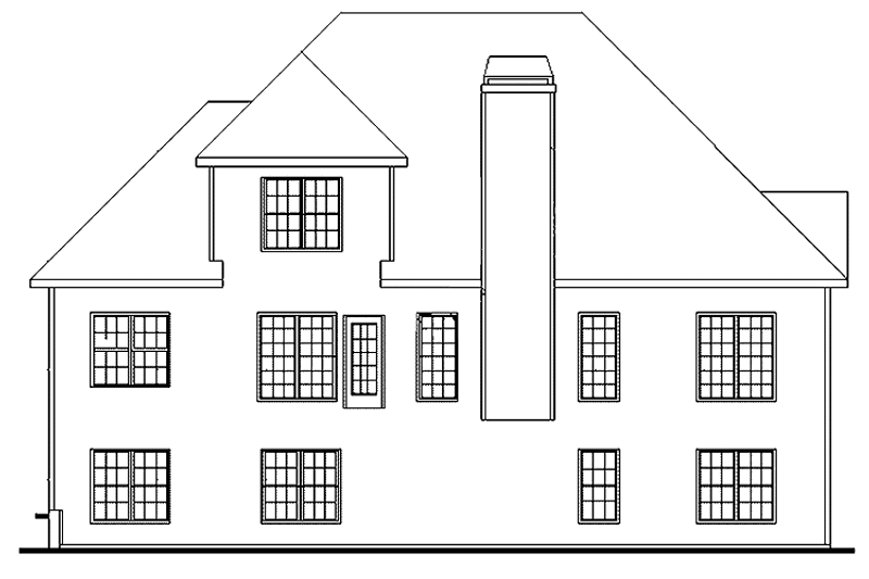 House Blueprint - Exterior - Rear Elevation for Traditional House Plan #927-777 - 4 bed, 3 bath