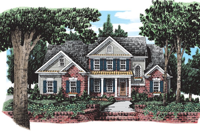 Home Plan - Exterior - Front Elevation 5 for Colonial House Plan #927-561 - 4 bed, 3 bath