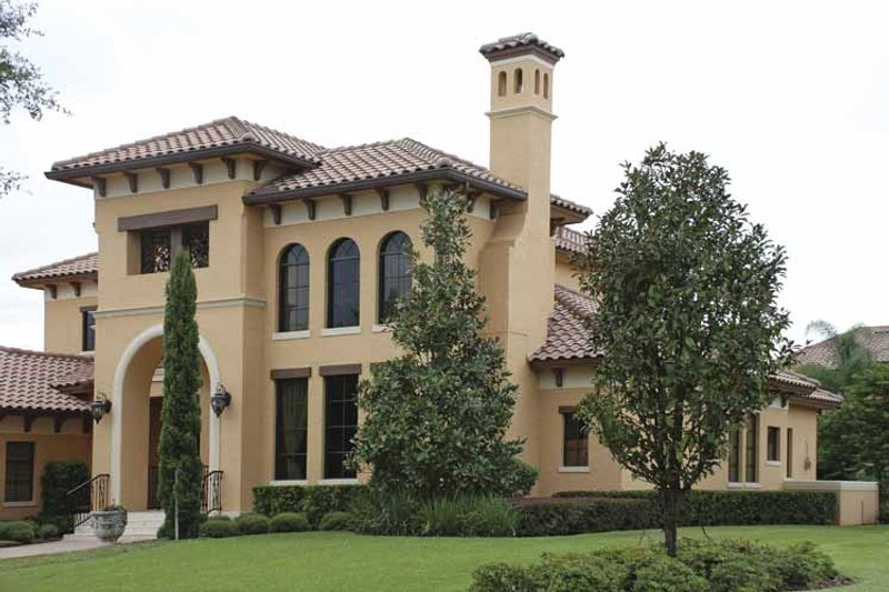 Dream House Plan - Exterior - Front Elevation 5 for Mediterranean House Plan #1019-8 - 5 bed, 4.5 bath