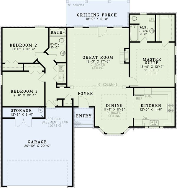 Traditional Floor Plan - Main Floor Plan #17-2281