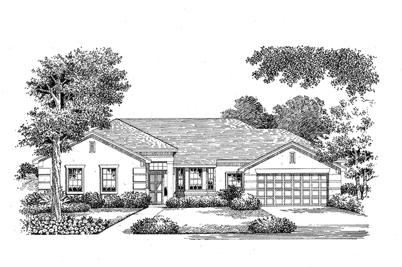 House Plan Design - Ranch Exterior - Front Elevation Plan #999-34