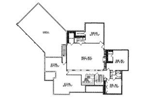 Floor Plan - Lower Floor for Ranch House Plan #70-1350 - 4 bed, 3.5 bath