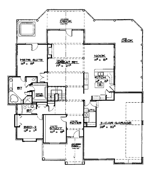 House Plan Design - Country Floor Plan - Main Floor Plan #308-282