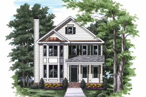 Colonial Exterior - Front Elevation Plan #927-790