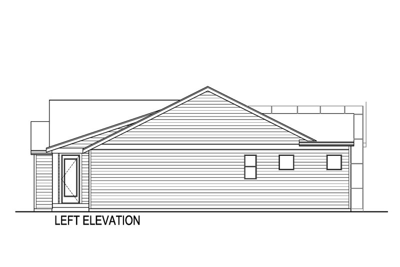 House Blueprint - Exterior - Other Elevation for Contemporary House Plan #569-72 - 3 bed, 2 bath