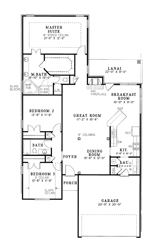 House Plan Design - European Floor Plan - Main Floor Plan #17-2742