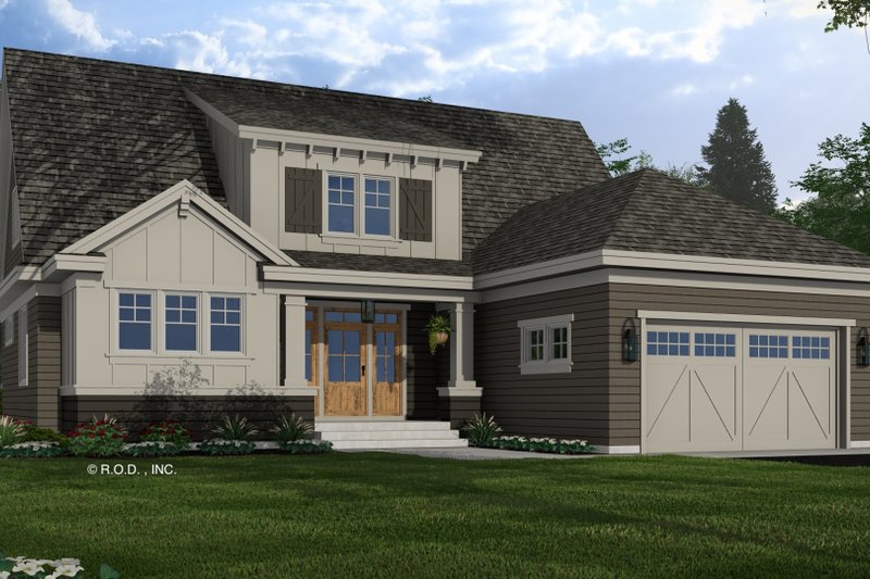 House Blueprint - Craftsman Exterior - Front Elevation Plan #51-1301