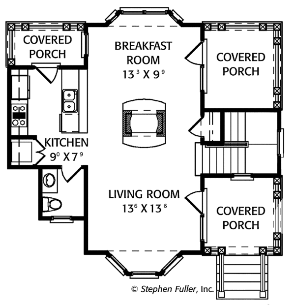 Home Plan - Tudor Floor Plan - Main Floor Plan #429-318