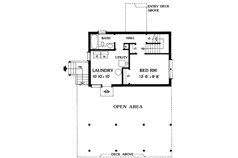 Architectural House Design - Floor Plan - Lower Floor for Contemporary House Plan #456-72 - 3 bed, 3 bath