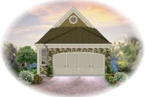 Cottage Exterior - Front Elevation Plan #81-1384