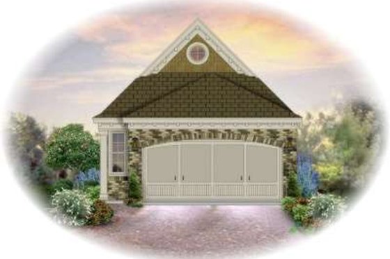 Exterior - Front Elevation for Cottage House Plan #81-1384 - 3 bed, 2 bath
