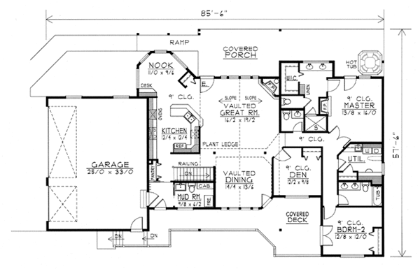 Dream House Plan - Traditional Floor Plan - Main Floor Plan #1037-29