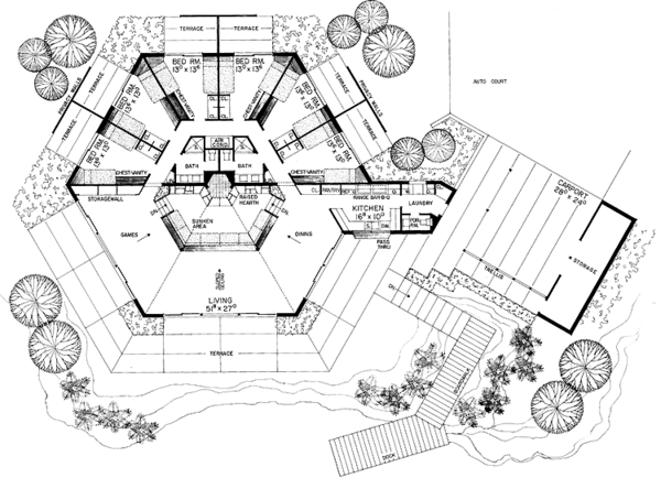 Home Plan - Contemporary Floor Plan - Main Floor Plan #72-531
