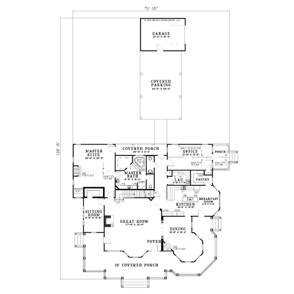 Dream House Plan - Southern Floor Plan - Main Floor Plan #17-2042
