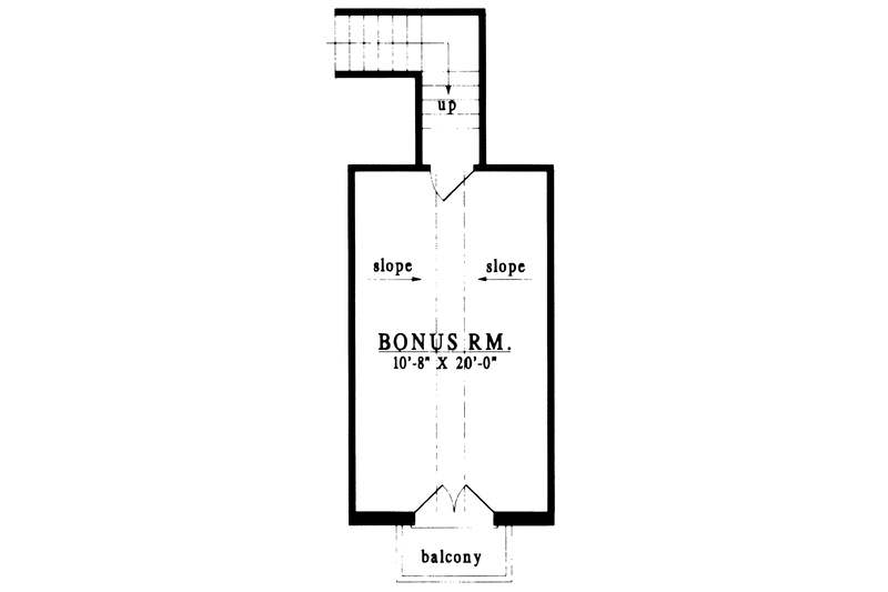 Architectural House Design - Floor Plan - Upper Floor for Country House Plan #42-580 - 4 bed, 2 bath