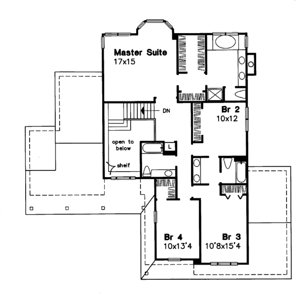 Architectural House Design - Country Floor Plan - Upper Floor Plan #320-619
