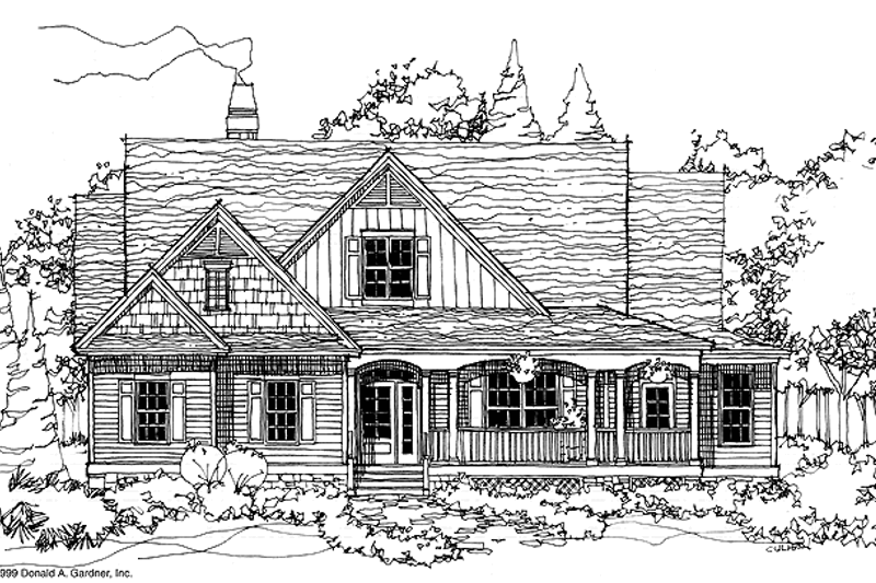 Architectural House Design - Country Exterior - Front Elevation Plan #929-499
