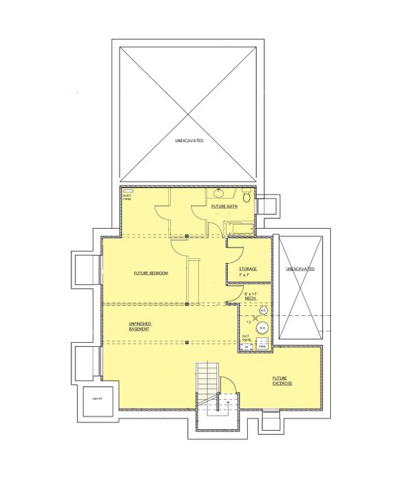 Contemporary Floor Plan - Lower Floor Plan #573-2