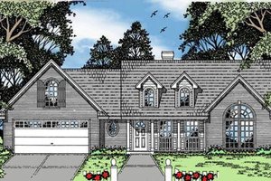 Country Exterior - Front Elevation Plan #42-167