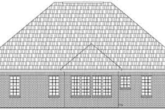 Exterior - Rear Elevation for Traditional House Plan #21-183 - 3 bed, 2 bath