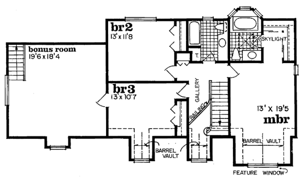 House Blueprint - Country Floor Plan - Upper Floor Plan #47-705