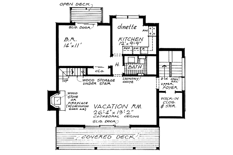 Dream House Plan - Floor Plan - Upper Floor for Contemporary House Plan #315-121 - 3 bed, 2 bath