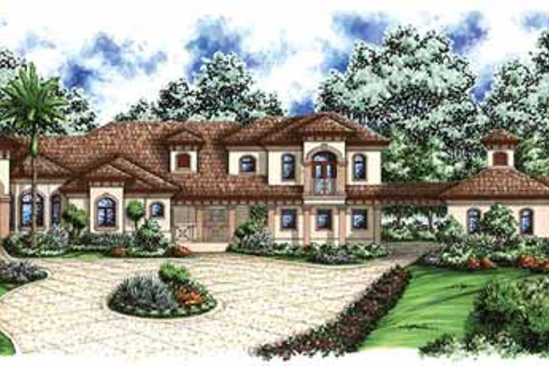 Home Plan - Mediterranean Exterior - Front Elevation Plan #1017-33