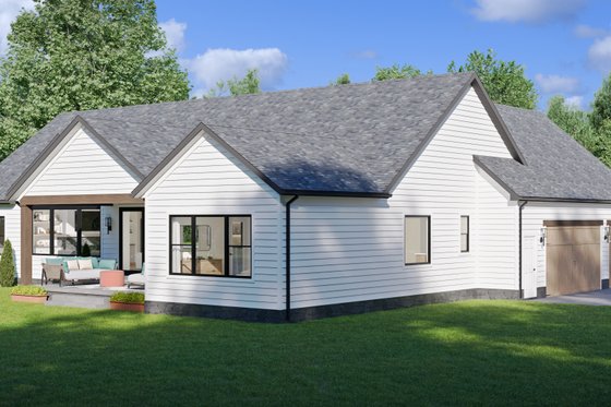 Exterior - Rear Elevation for Country House Plan #1089-52 - 3 bed, 2.5 bath