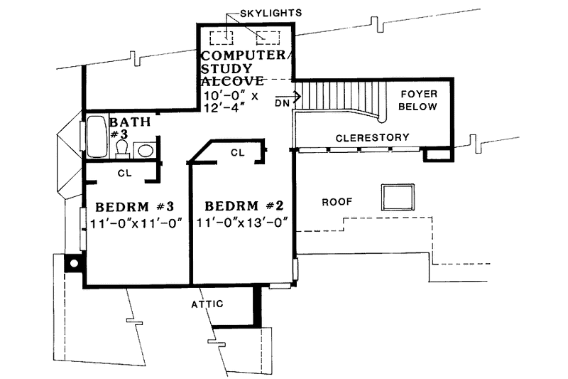 Dream House Plan - Floor Plan - Upper Floor House Plan #456-103 - 3 bed, 3 bath