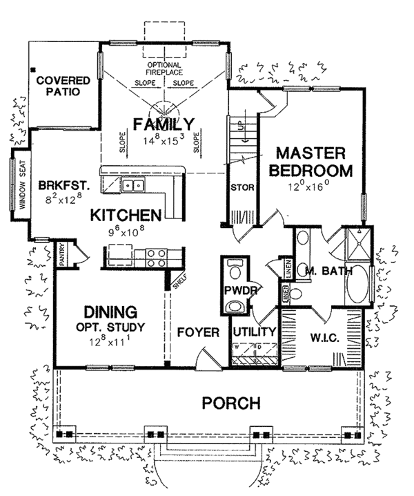 Architectural House Design - Craftsman Floor Plan - Main Floor Plan #472-182
