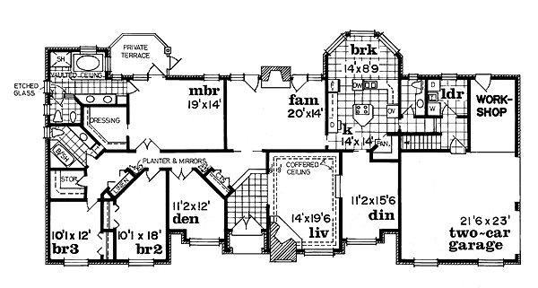 European Floor Plan - Main Floor Plan #47-174