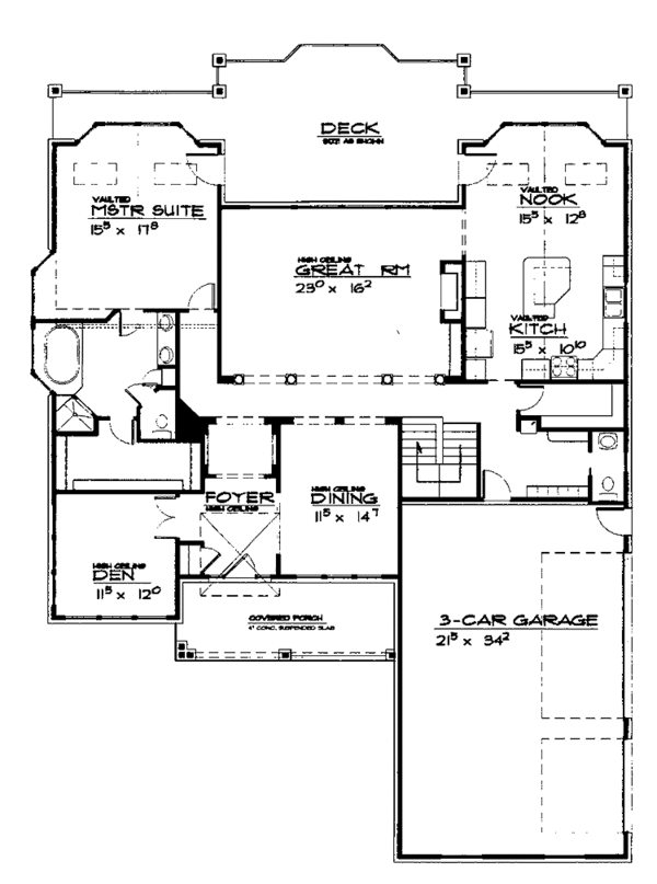 Architectural House Design - Country Floor Plan - Main Floor Plan #308-259