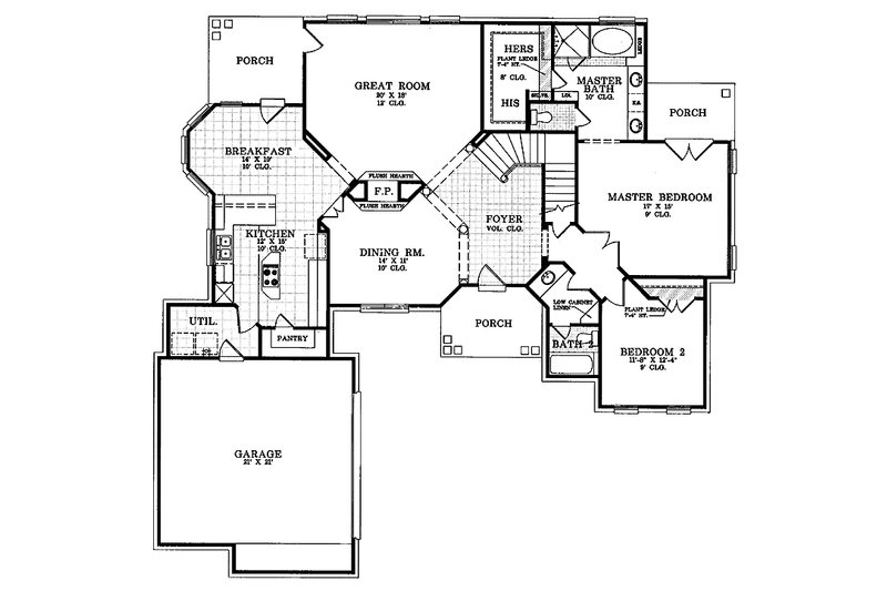 Dream House Plan - Floor Plan - Main Floor for Traditional House Plan #952-4 - 4 bed, 3 bath