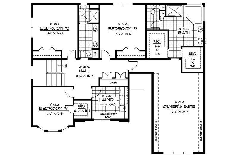 Home Plan - Floor Plan - Upper Floor for Traditional House Plan #51-667 - 4 bed, 2.5 bath