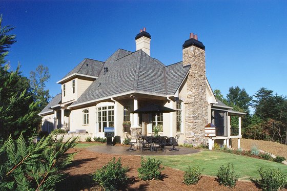 Exterior - Rear Elevation for Traditional House Plan #437-47 - 4 bed, 4.5 bath