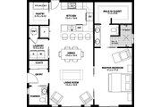 Farmhouse Style House Plan - 1 Beds 1.5 Baths 1024 Sq/Ft Plan #126-176 