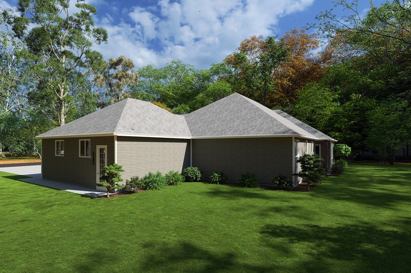 House Plan Design - Exterior - Other Elevation 1 for Ranch House Plan #1111-5 - 4 bed, 2.5 bath
