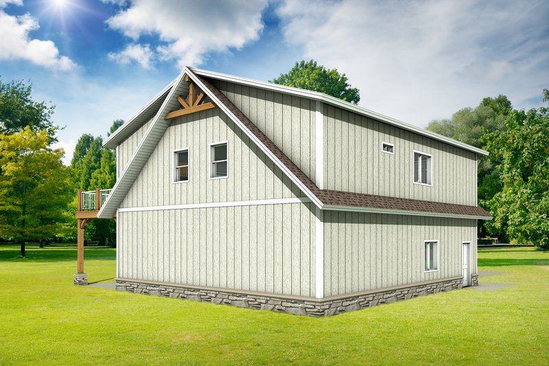 Dream House Plan - Exterior - Rear Elevation 2 for Country House Plan #1084-18 - 2 bed, 2 bath