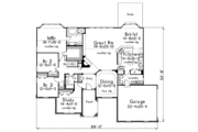 European Style House Plan - 4 Beds 2 Baths 2483 Sq/Ft Plan #57-182 