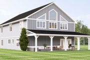 Farmhouse Style House Plan - 4 Beds 3.5 Baths 4276 Sq/Ft Plan #1064-397 Exterior 